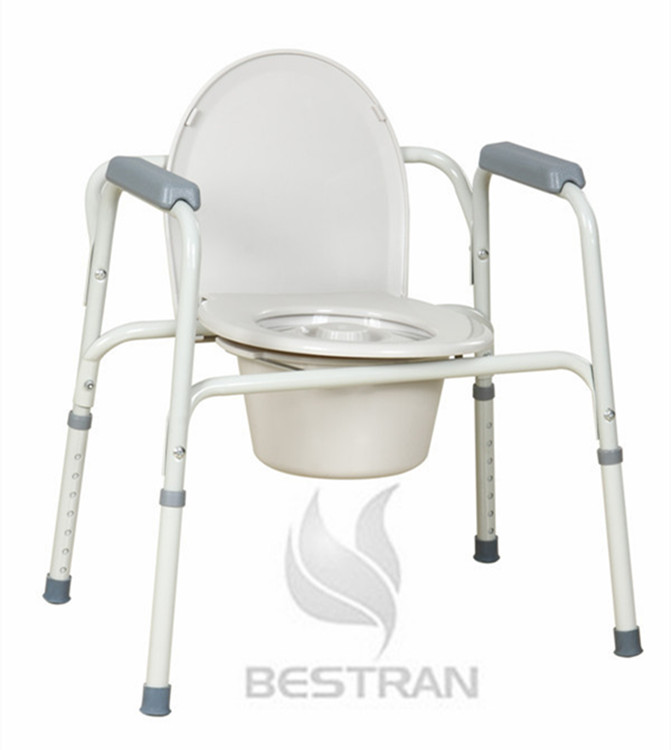 Steel commode chair