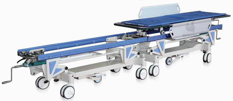 Connecting stretcher trolley