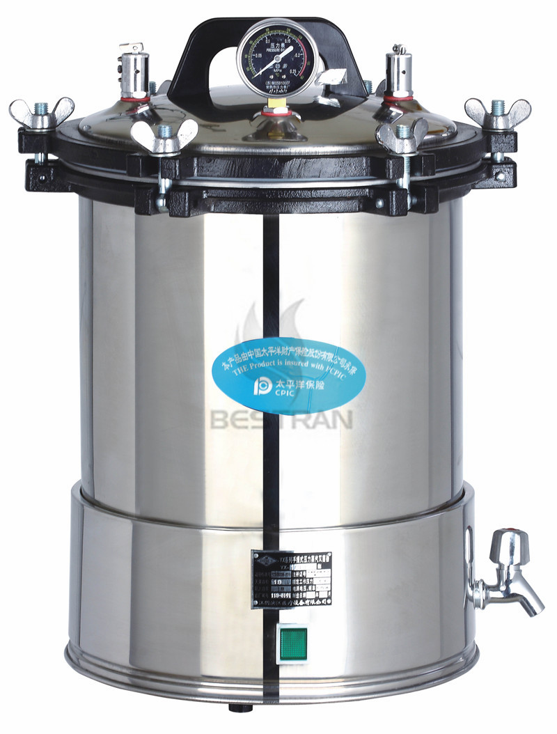Portable pressure steam sterilizer