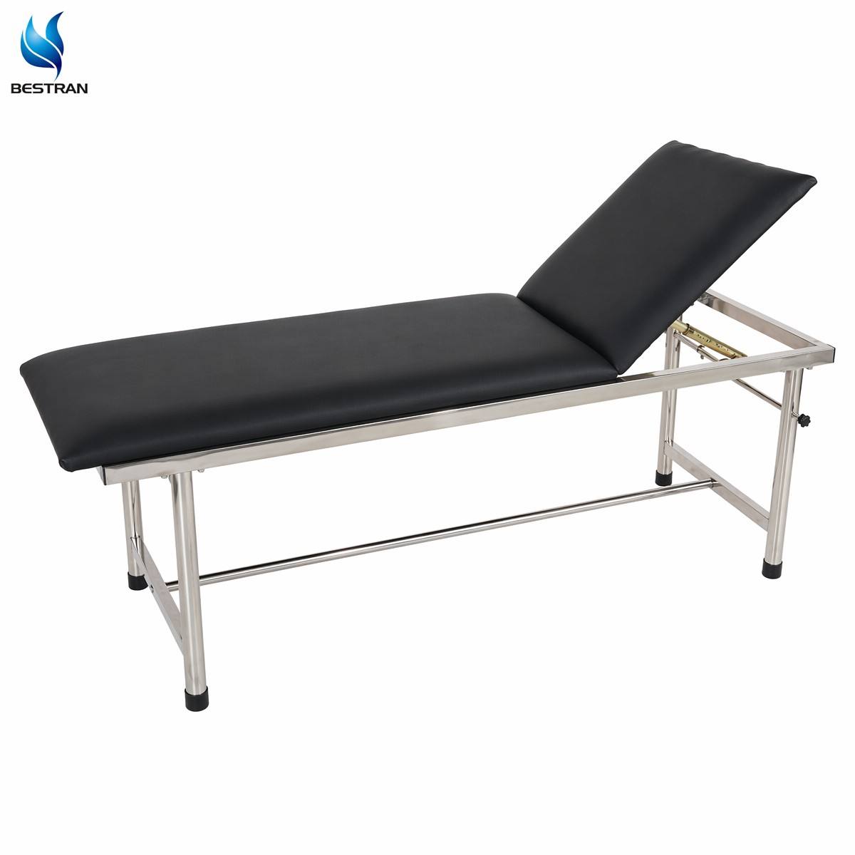 Heavy Duty Stainless Steel Medical Examination Bed with Paper Roll Holder and PU Mattress