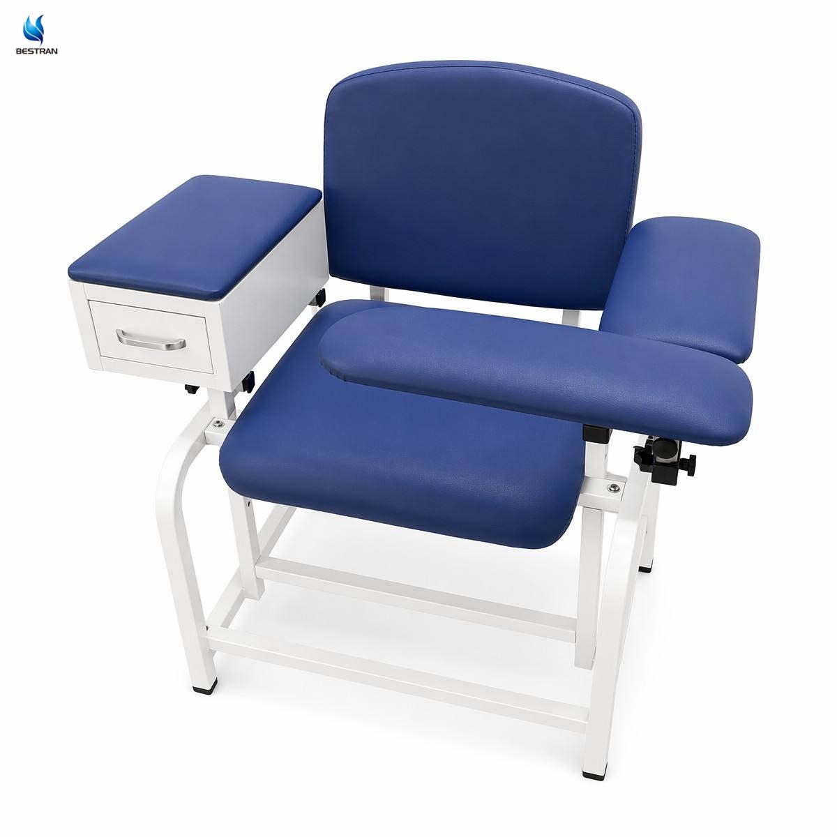 Medical Blood Collection Chair with Storage Drawer and Adjustable Armrest
