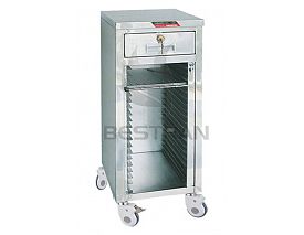 stainless steel patient record trolley