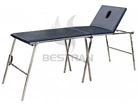 Foldable hospital examination bed