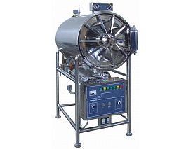 Horizontal cylindrical pressure steam sterilizer