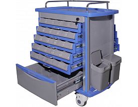 Dual-side ABS Medicnie Trolley