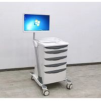 Doctor workstation computer trolley