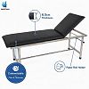 Heavy Duty Stainless Steel Medical Examination Bed with Paper Roll Holder and PU Mattress