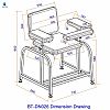Medical Blood Collection Chair with Storage Drawer and Adjustable Armrest