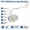Single Dome Ceiling LED Surgical Light with Touch Screen, Electronic Focusing and RGB Color Compensation