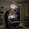 Mobile LED Operating Lamp | 120000Lux Portable Surgical Light with Emergency Battery