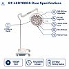 Mobile LED Operating Lamp | 160000Lux Portable Surgical Shadowless Light with Emergency Battery