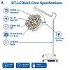 Mobile LED Surgical Light with 160,000 Lux & 5-Hour Backup Battery