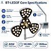 Dual Dome LED Surgical Light 160000 Lux Ceiling Mounted Operating Lamp